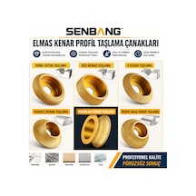 Senbang Elmas Profil Taşlama Diski Seti 6 Model Elmas Kaplı Kenar Freze Diski Mermer Granit Seramik Porselen Cam İçin