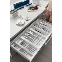 Mutfak Çekmece Içi Kaşıklık 94cm X 48cm Yanlar Ve Boydan 4cm Kesilebilir, Beyaz Beyaz