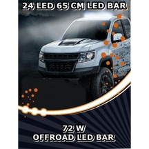 72 W 24 Led Off Road Yayıcı Delici Metal Bar Gündüz Farı Lambası