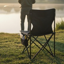 Kamp Ve Balıkçı Sandalyesi Siyah
