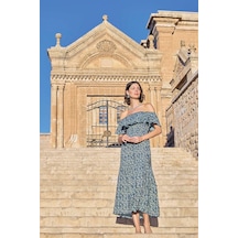 Monamise Kadın Çiçek Desenli Elbise 23020