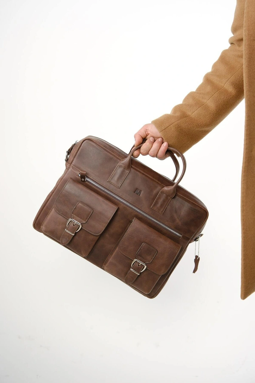 Loreen 2230 Hakiki Deri Laptop Çantası-113482 Siyah