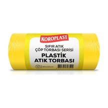 Plastik Atık Torbası 80 X 110 Cm Sarı - 10 Adet