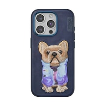 Durukar Apple, Uyumlu iPhone 15 Pro Max Cute Desenli Kapak - Lacivert