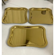 Tr 6 Adet Çelik Gold Italyan Model Sunum Tepsisi 21 26 Cm Diğer