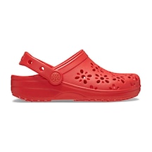 Crocs Classic Floral Cut Out Clog K Çocuk Terliği 210943-6zr Kırmızı Kırmızı