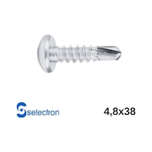 Selectron 4,8 X 38 Yıldız Silindir Başlı Matkap Uçlu Vida 750 Ad