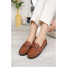 Khayt Fancy Casual Günlük Kadın Babet Ayakkabı Taba