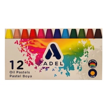 Adel Pastel Boya, 12renk, Canlı Ve Örtücü Renkler, Rahat Ve Yumuşak Kullanım 12li