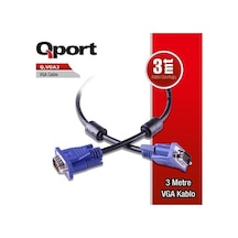Qport 3metre Q-vga3 Vga Görüntü Kablosu-211403