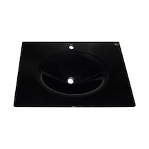 Cam Lavabo 15 MM 90 x 56 CM Siyah