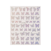 Nail Art Sticker Kendinden Yapışkanlı, Tırnak Süsleme, Tırnak Dövmesi Stikır 869 Gümüş-869