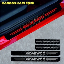 Daewoo Nexia İçin Uyumlu Aksesuar Oto Kapı Eşiği Sticker Karbon 4 Adet951