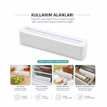 Plastik Folyo - Streçlik Film Kesici 35cm Pratik Kesme Aparatlı Manyetik Sabitleme 4801 Çok Renkli