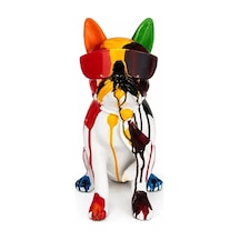 Renkli Dekoratif Polyester Bulldog Köpek Figürü Alk5473 01