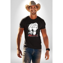 Tokyo İntikamcıları Anime Tokyo Revengers Unisex Unisex Siyah Organik Baskılı T-shirt Penye Yüksek Kalite Siyah
