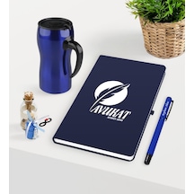 Kişiye Özel Avukat Temalı Lacivert Defter Kalem Ve Termos Mug Set (548586009)