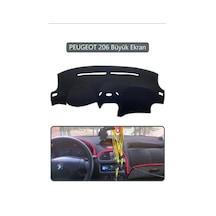 Peugeot 206 Büyük Ekrantorpido Koruma Halısı Gri Kenar