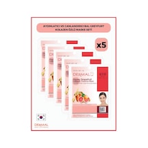 Dermal Aydınlatıcı + Canlandırıcı Bal Greyfurt Kolajen Özlü Maskesi 5 x 23 G