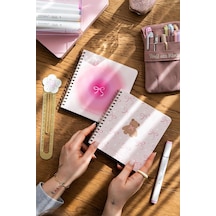 15x16 Spiralli Karton Kapak 2'li Noktalı Not Defter Seti - Ayıcık Genel
