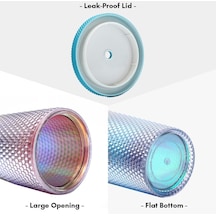 Açık Yeşil 710ml/24oz Büyük Kapasiteli Su Bardağı Tamamen Çivili Mat Tumbler Geniş A Sızdırmaz Kapaklı Yeniden Su Bardağı 55039060