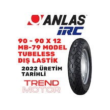 90/90-12 Mb79 Tubeless Motosiklet Dış Lastik Irc Anlaş 2022