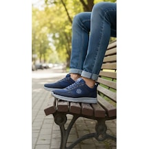 Stil Shoes Erkek Günlük Spor Yürüyüş Koşu Ayakkabısı Hafif Rahat Esnek Ortopedik Taban Ayakkabı 103 Lacivert