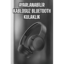 Kulak Üstü Kablosuz Bluetooth Kulaklık Gürültü Önleyici Uzun Şarj Süreli -
