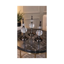 Kristal Detaylı Metal Gövdeli Dekoratif Aksesuar Füme