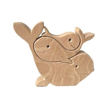 Pazly Suntek Hediyesi Hayvan Günü Dekoru Balinalar Anneler Ahşap Ey