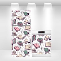 Buzdolabı Ve Bulaşık Makinesi Kapak Folyo Kaplama Renkli Kitaplar