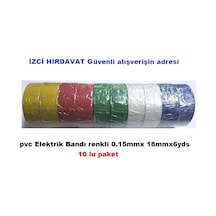 Elektrik Bandı İzola Bant 10 Adet Bant Renkli 5 Renk 1 Paket