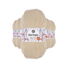 Tedar 5 Adet Baby One Tüylenmeyen El Örgü İpi Yünü Taş K855 - Kartopu Mudanis Najmaddin (No:1) 8.5Cm X 10.5 Cm