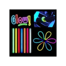 Glow Stick Fosforlu Kırılan 20 Cm Eğlence Çubuk 100 Adet Parti Süsleme Aydınlatma Işığı Beyaz - 68921016 Diğer