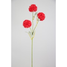 Yapay Çiçek 3lü Top Karanfil Dalı 62 Cm Kırmızı Kırmızı