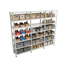 31x372x200 Cm Dörtlü Seri Bağlantılı 7 Katlı Modüler Çelik Raf Sistemi Elektrostatik Fırın Boyalı Çok Amaçlı Depolama Ve Ayakkabılık Rafı Beyaz