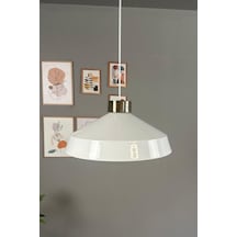 Lema Beyaz Tekli Avize Plafonyer Rozans Başlık Sarkıt Lamba Restoran Cafe Salon Avizeleri Beyaz