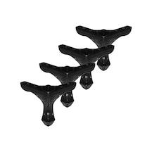 Badem10 Lukens Mobilya Kanepe Masa Sehpa Puf Ayağı Siyah Baza Ayak 14 Cm 4 Adet 6395751