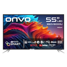 Onvo 55OV6000U 55" 140 Ekran Uydu Alıcılı 4K Ultra HD Android Smart LED TV