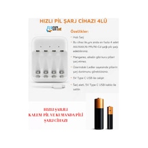 Hızlı 4'lü Aa Kalem Aaa Ince Kalem Aa/aaa Ni-mh/ni-cd Şarj Mause Ve Kumanda Pil Şarj Cihazı Aleti