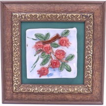 Seramik Nar Ağacı Duvar Tablosu 20 Cm X 20 Cm