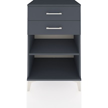 Hyperion Komodin Tek Raflı 2 Çekmeceli 60x44x96 Antrasit-antrasit Antrasit
