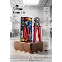 Terminal Sıkma Pensesi + Yüksük Sıkma Pensesi 1200 Parça Kablo Pabucu Seti Hsc8 6-4a 722484