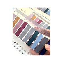 10 Renkli Cetvelli Retro Koyu Tonlar Şeffaf Pet İndeks Sticker/index/postit/kitap Ayracı/not Ka