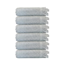 6 Li Jelena El Havlusu Seti 50x90 Cm - Yuzde 100 Pamuk Puskullu Havlu Yumusak Ve Emici Otel Spa Banyo Mutfak Icin Oeko-t Çok Renkli