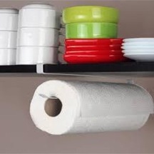 Dolap Içi Raf Altı Geçmeli Kağıt Havluluk Askılığı Banyo Askısı Plastik Beyaz Diğer