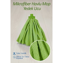 Mikrofiber Paspas Mop Yedek Ucu 1 Adet Kaliteli Mikrofiber Paspas Laminant Parke Seramik Fayans Mermer Temizlik Bezi Yeşil