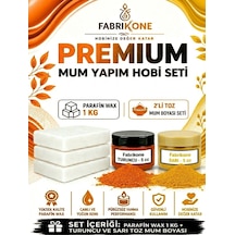 Premium Mum Yapım Hobi Seti - Parafin Wax 1 Kg - 2'li Toz Mum Boyası Seti - Turuncu, Sarı Bkfabpw1kg2tsr Karışık