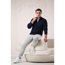 Slimfit Balıkçı Fermuarlı Yaka Örme Triko Yünlü Erkek Kazak 001 Slimfit Balıkçı Fermuarlı Yaka Örme Triko Yünlü Erkek Kazak 001