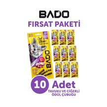 Bado Kedi Ödül Çubuğu Tavuk Ve Ciğerli 3x5gr 10lu